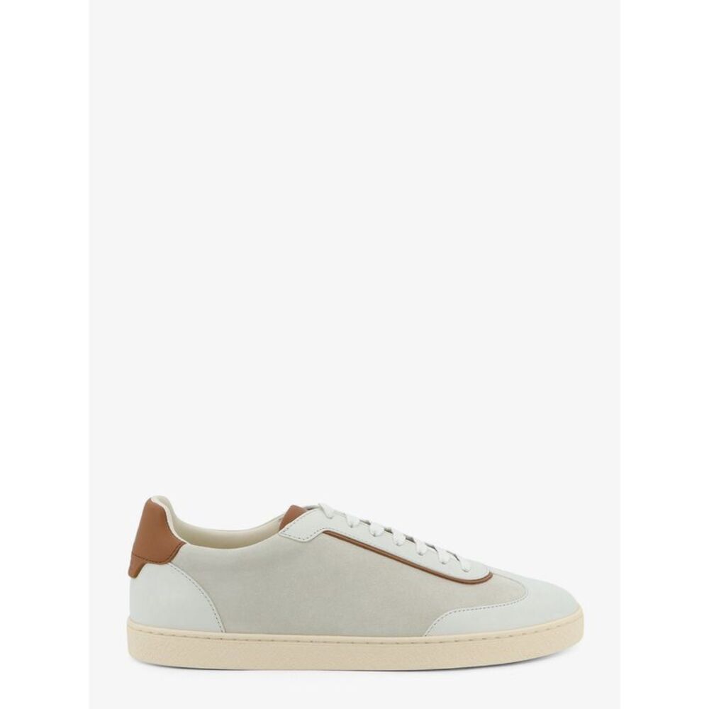 Brunello Cucinelli Men Low-Top Suede And Leather Sneakers